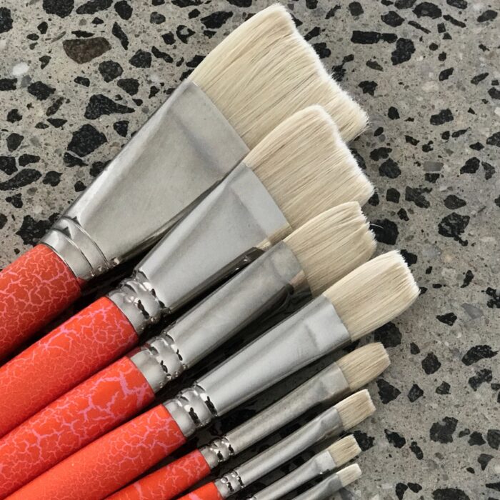 No.8 Flat Artist Paint Brush Hog Hair Pro Hart Swagger - Image 2
