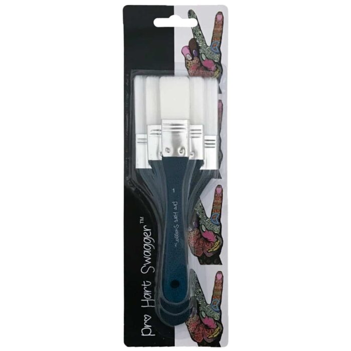 3pc 3" 2" & 1" Nylon Paintbrushes Pro Hart Swagger - Image 3