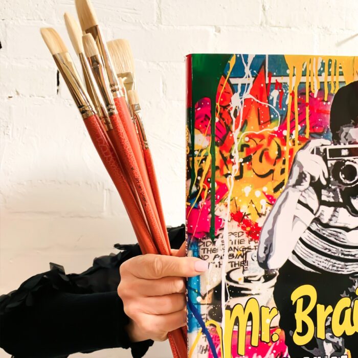 Hog hair artist flat paintbrushes by Pro Hart Swagger at Art Materials Australia