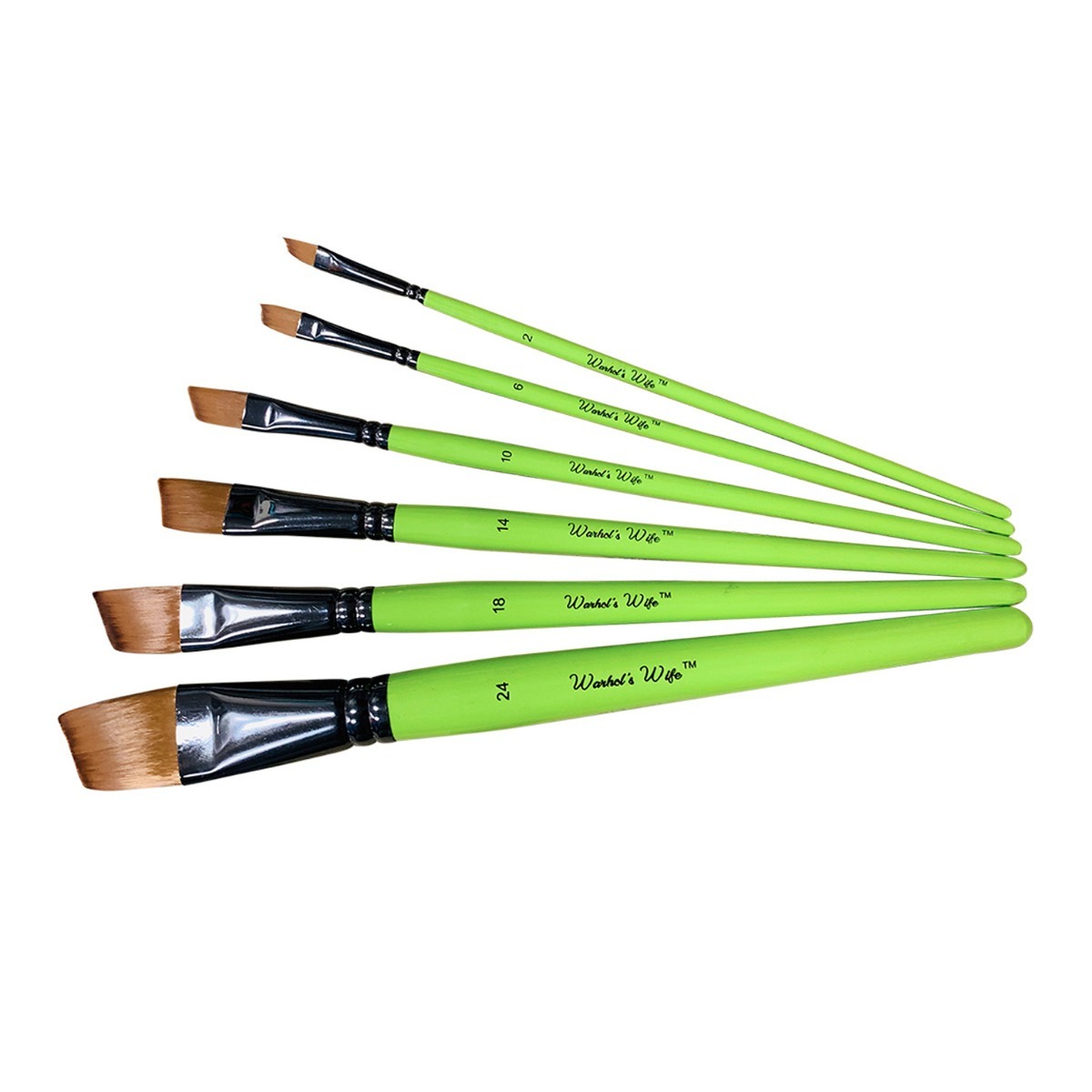 Warhol's Wife Taklon Angle Head Paintbrush Set