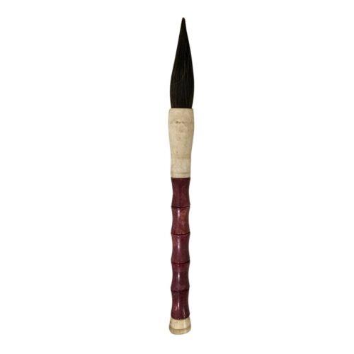 Violet Hues Bamboo Traditional Chinese Calligraphy Paintbrush with Shaped Head