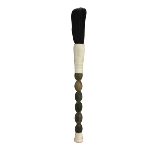 Olive Hues Oval Traditional Chinese Calligraphy Paintbrush