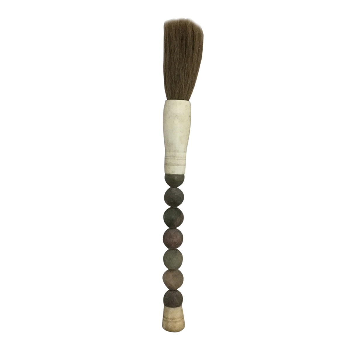 Earth Green Hues Round Traditional Chinese Calligraphy Paintbrush