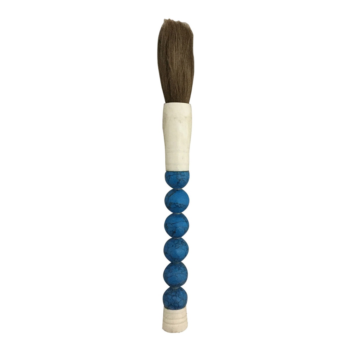 The Zen Paint Brush Large Turquoise Hues Round - Image 2