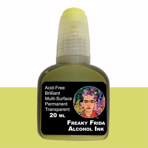 Green Yellow Alcohol Ink Freaky Frida