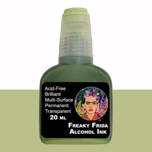 Green Yellow Alcohol Ink Freaky Frida