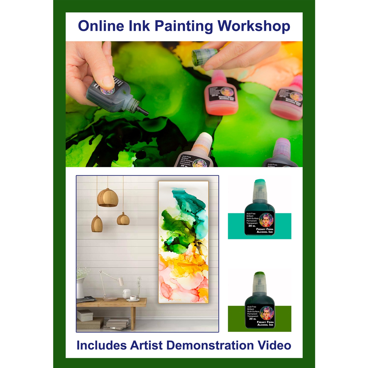 Online Ink Painting Class Art Materials Australia