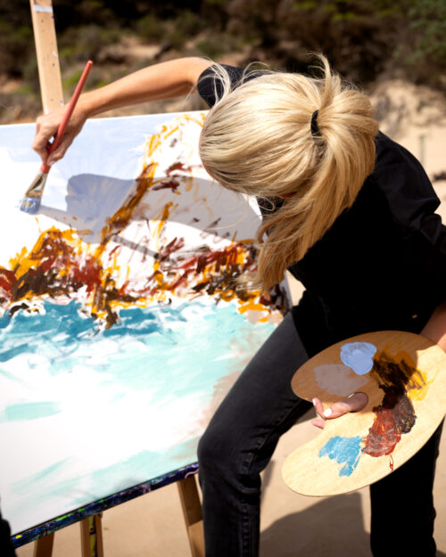 Australian Sky Blue Acrylic Paint Pouch Seascape Art Materials Australia