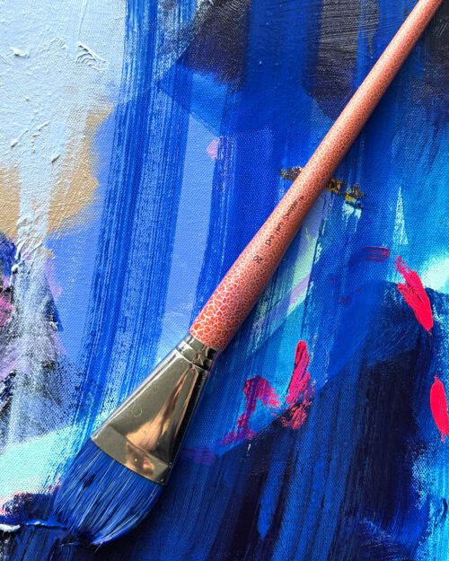 Ultramarine Blue Acrylic Paint with Paint Brush Art Materials Australia