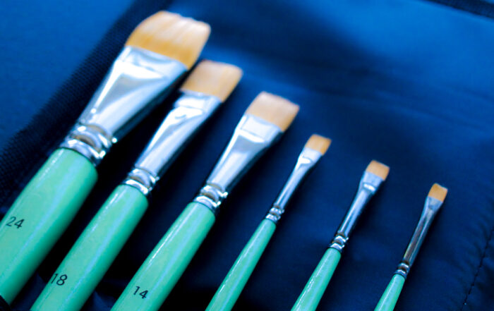 Short Flat Paintbrushes Art Materials Australia