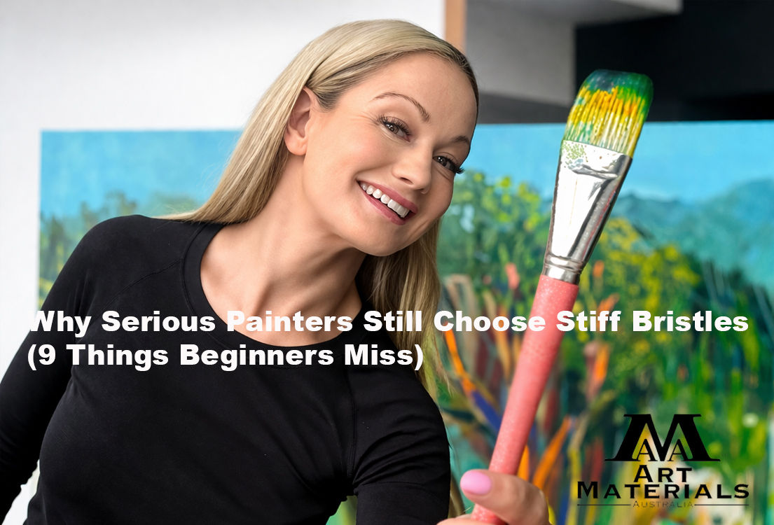 Flat Hog Bristle Paint Brushes Art Materials Australia