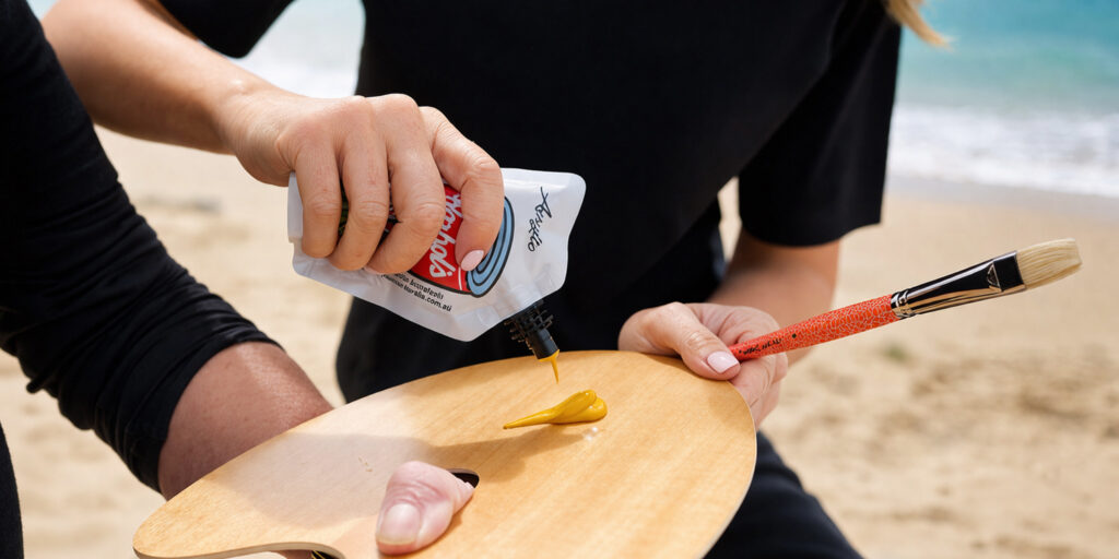 Abstract Paint Brush and Acrylic Techniques Abstract Landscape Art Materials