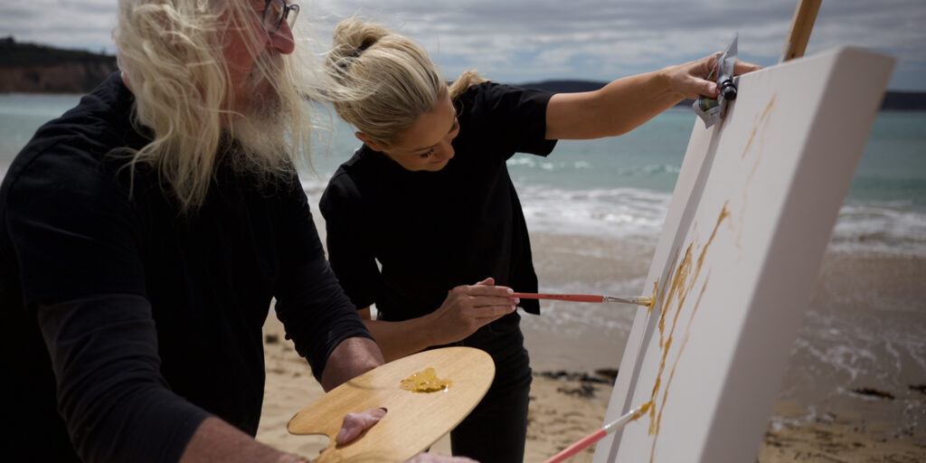 Abstract Paint Brush Techniques with Acrylics Abstract Landscape Art Materials