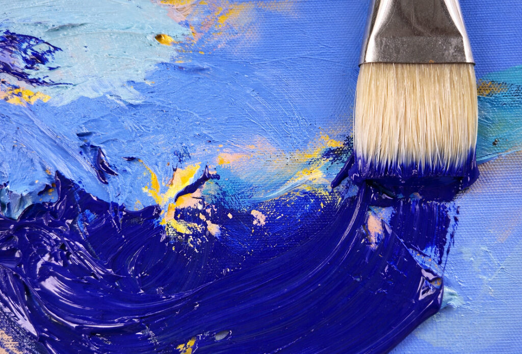 Flat Hog Bristle Paint Brush Add Texture